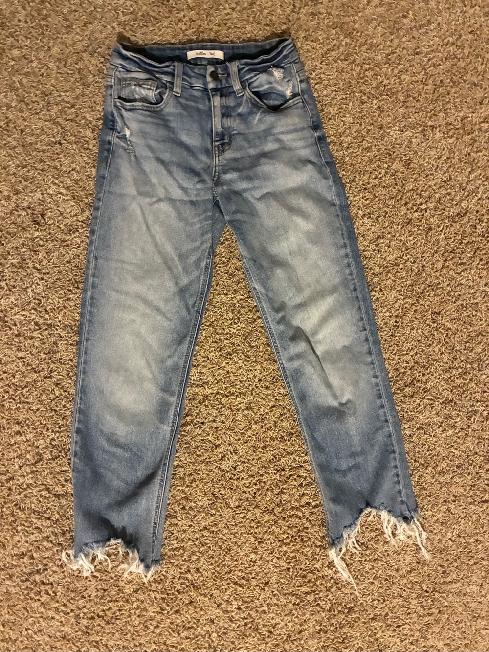 Light Blue Distressed Women's Jeans size 25 willow and root brand